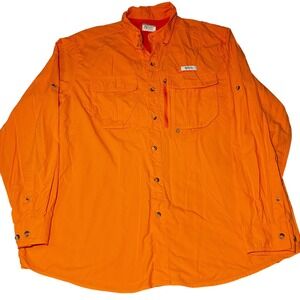 Gander Mountain Guide Series Orange Fishing Shirt XL Vented Outdoor Hunting